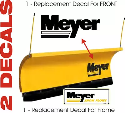 MEYER Snow Plow Decal 2 Pc. Kit With 1 Large Front Blade & Frame Decal Set (MB1) • $10.95