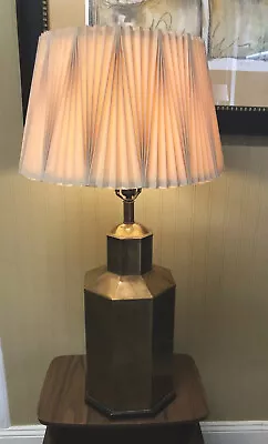 Vintage Frederick Cooper Large Milk Can Shape Brass Table Lamp • $105