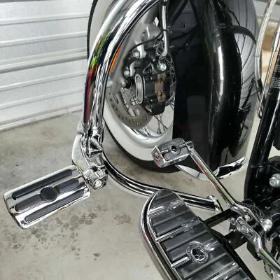 Chrome Highway Foot Pegs Pedals Footrest Crash Bar For Harley Touring Motorcycle • $39.56