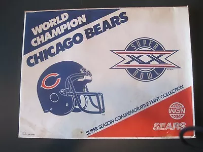 1985 Chicago Bears Super Bowl 20 SEARS Commemorative Prints Ditka Payton Perry • $69.95