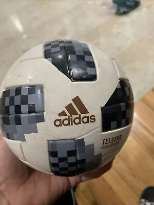 Original Adidas Telstar 18 Fifa World Cup Mini Ball – White/Metallic Silver • $27