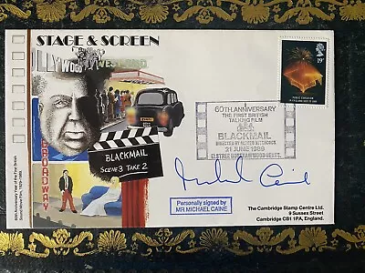 Stage & Screen Cover SIGNED By Michael Caine. Zulu Get Carter Alfie Etc. • £75