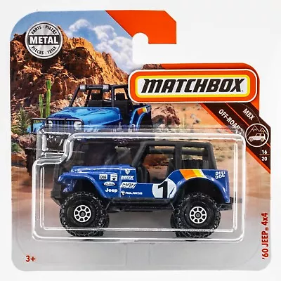 2018 Matchbox #109 '60 Jeep® 4x4 ROYAL BLUE METALLIC | DIRT DOG | FSSC • $4.99