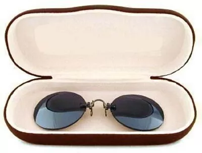 Ships From USA. Clip On Nose Glasses Round Rimless Matrix Morpheus Sunglasses • $39.99