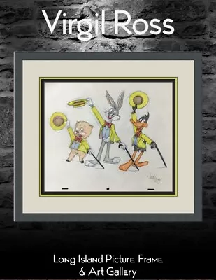 Virgil Ross Original Signed Model Sheet Drawing Porky Bugs Daffy Custom Framed • $450