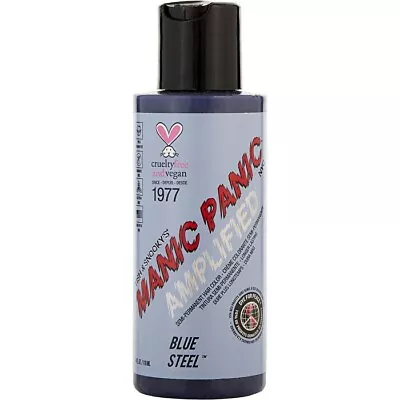 Manic Panic AMPLIFIED Semi Permanent Hair Dye Cream Vegan Blue Steel 4 Oz • $12.98