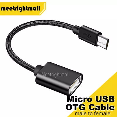 Micro USB Male To Female OTG Cable For All Micro USB Phones And Tablets • $3.79