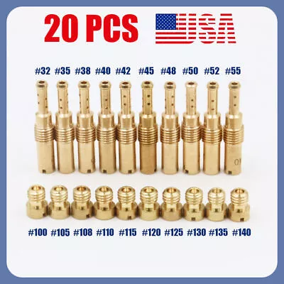 20 PCS Carburetor Main Jet Kit & Main Slow/Pilot Jet Set For Mikuni PWK PE OKO • $8.91