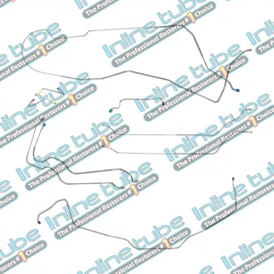 1971-72 Chevy Chevelle Malibu Hdt Brake Line Set Lines Kit Tubes Power Drum Oe • $155