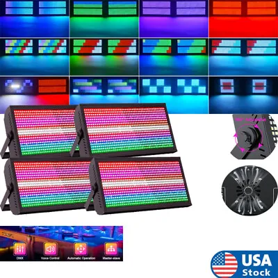 768LED Strobe Wall Wash Light Stage Effect Beam Lights RGB DMX Party DJ Lighting • $289.99