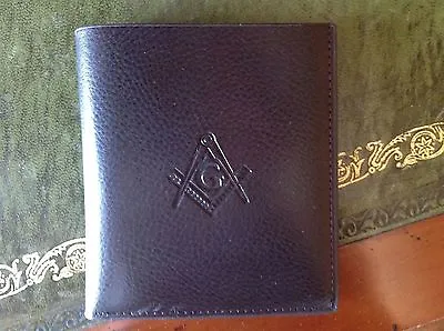 Masonic Lamb Skin Full Leather Wallets In Black • $38