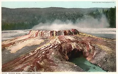 $8.05 • Buy Vintage Postcard 1920's Punch Bowl Geyser Spring Yellowstone National Park WY