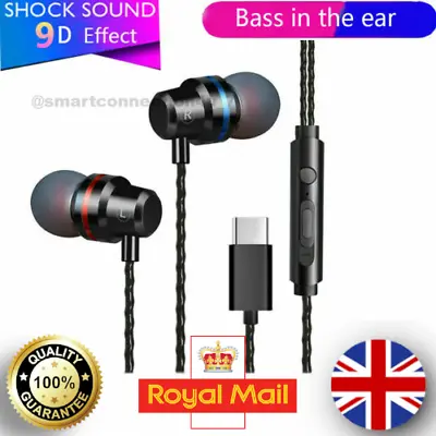 £3.80 • Buy Huawei Type C USB-C Earphones Stereo Headphones For P40 Mate 20 P30 Pro UK Fast