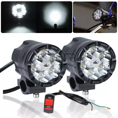 2X Motorcycle ATV UTV LED Spot Light Headlight Fog Lamp Driving Offroad White • $33.99