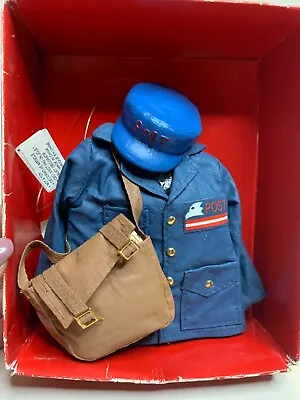 Department 56 Fabrique Ornament Postal Mail Carrier's Jacket Hat And Pouch 0224A • $15