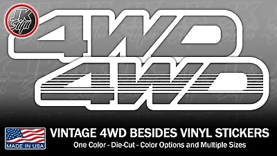 4WD BEDSIDE Vinyl Sticker Decal For TOYOTA TACOMA 4RUNNER FJCRUISER Vintage 4X4 • $5.99