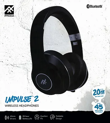  IFrogz Impulse 2 Wireless Premium Headphones - Black • $34