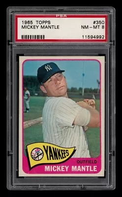 1965 Topps Set-Break #350 Mickey Mantle PSA 8 NM-MT • $2050