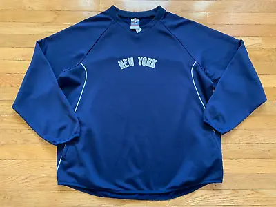 New York Yankees Sweatshirt Mens XL Blue Majestic Therma Base Pullover Sweater • $29.99