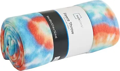 Multicolor Tie Dye Mainstay Blanket Fleece Soft Warm Lightweight Throw 50  X 60  • $13.22