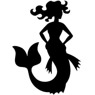 Mermaid Silhouette Sticker • $3.20