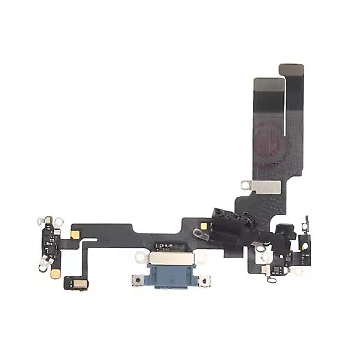 Black OEM Charging Port Dock Mic Flex Cable Adapter Component For Iphone 14 • £13.54