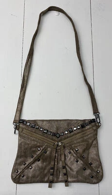 $85 • Buy Treesje Jovi Metallic Brown Studded Crossbody Purse