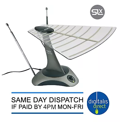 £18.99 • Buy Amplified Indoor TV Aerial SLX 27769RG Filtered DAB FM Radio Freeview Antenna