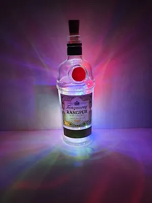 Tanqueray Rangpur Gin Bottle Upcycling With Multicolour Fairy Lights Lamp 20 Led • £6