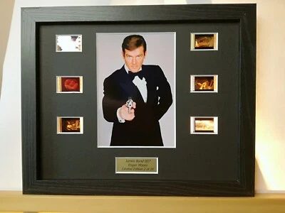 Roger Moore As James Bond 007 10 X8  35mm Film Cell Display Framed Or Unframed • £25