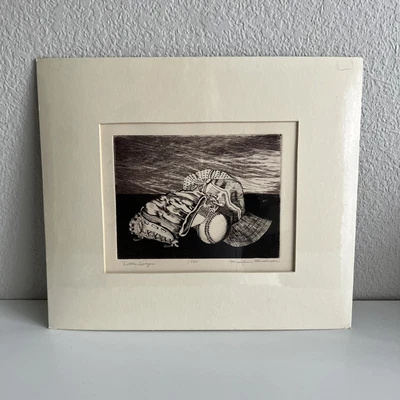 £58.86 • Buy Original Vintage 1984 Marlene Henderson Etching Signed Baseball Mitt Hat