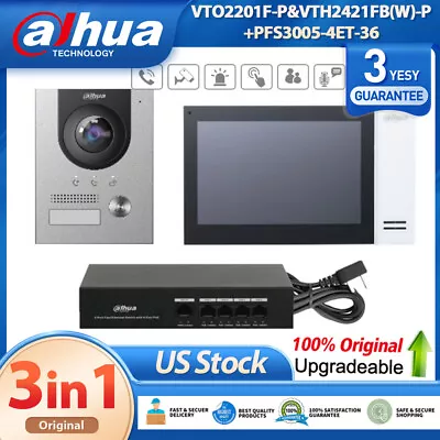 NEW！Dahua IP Video Outdoor Entry Station Kit Switch Indoor Monitor DHI-KT • $379.05