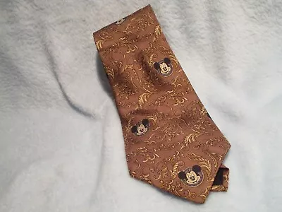 Walt Disney Mickey Mouse Tie With Mickey Face And Branches 60  X 3 4/8  • $7.99