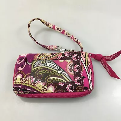 Vera Bradley Very Berry Paisley All In One Wristlet ID Wallet Retired • $17.55