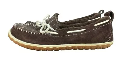 LL Bean Women's Brown One-Eye Plaid Mountain Moccasin Slipper Size 8 M • $29.25