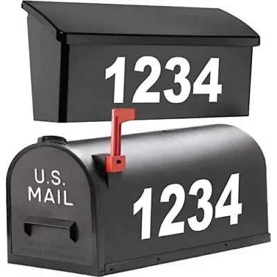 SET OF 2 Custom Mailbox Numbers Vinyl Decals / Stickers - Choose Size & Color • $3.49