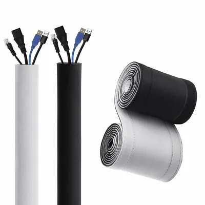 Neoprene Cable  Sleeve Cover Management Organizer Cable Cord Wire Hider 1.5m 3m • £8.15