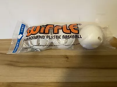 NIP WIFFLE Balls ~ 3 Pack Of Perforated Plastic Baseballs ~ Made In USA • $10