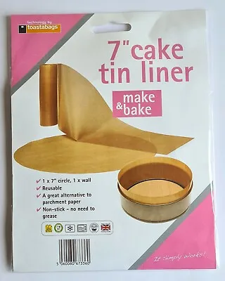 Toastabags Reusable Non-Stick Round Cake Tin Liner 7  8  9  Wall & Base Circle • £3