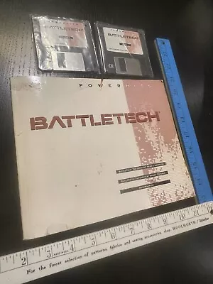 1992 Battletech Powerhits Activision Old Vintage PC Game Floppy Disks Manual IBM • $18.99