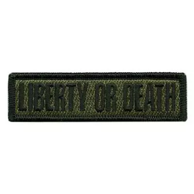 VELCRO® BRAND Fastener Morale Patch Liberty Or Death OLV DRB 3.75x1  • $5.95