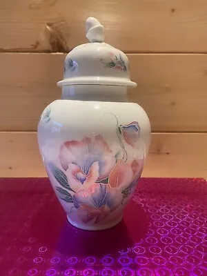 £15 • Buy Aynsley Little Sweetheart Jar Bone China Large Oak Vase Pink And Purple Flowers