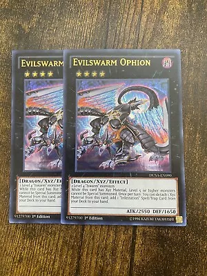 2x Evilswarm Ophion - DUSA-EN090 - Ultra Rare - 1st Edition - NM - Yugioh! • $8