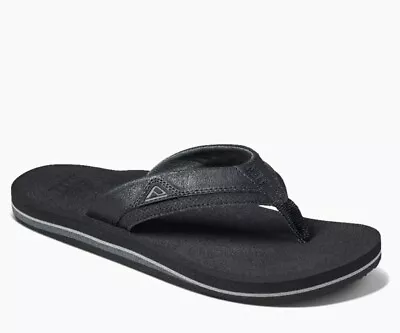 New Reef Men's Cushion Dawn Flip Flop Sandals - Size 11 Black NWT! • $30