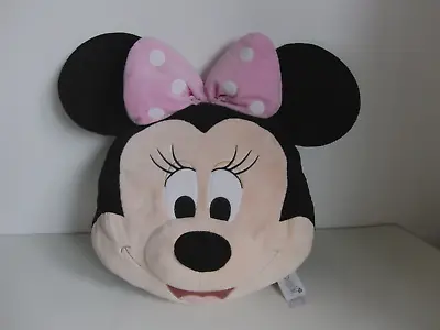 Disney Store Large 3D Minnie Mouse Plush Soft Cushion Pillow 19  X 18  • £9.99