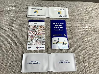 Tfl Oyster Card Holder 2 NEW . Plus Tube Map .London Overground Oyster Wallets • £5.99