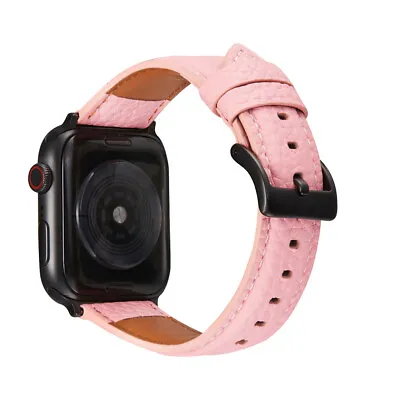 $14.99 • Buy For Apple Watch Series 7 6 5 4 3 2 SE Lychee Leather 45 41 Mm Strap IWatch Band