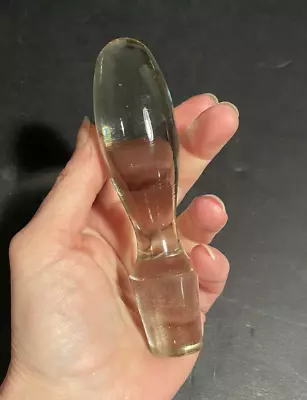 Larger Vintage Clear Crystal Decanter Bottle Stopper MCM 5  • $15