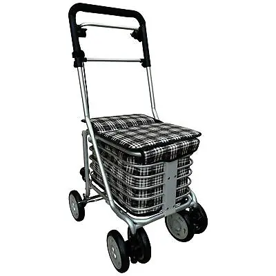 £139.99 • Buy 4 Wheeled Sit & Go Shopping Trolley With Adjustable Handle Height & Hand Break