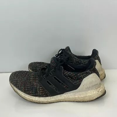 Adidas Ultra Boost 4 Running Shoes Black Multi Color 2018 Release Mens Size 8.5  • $48.99